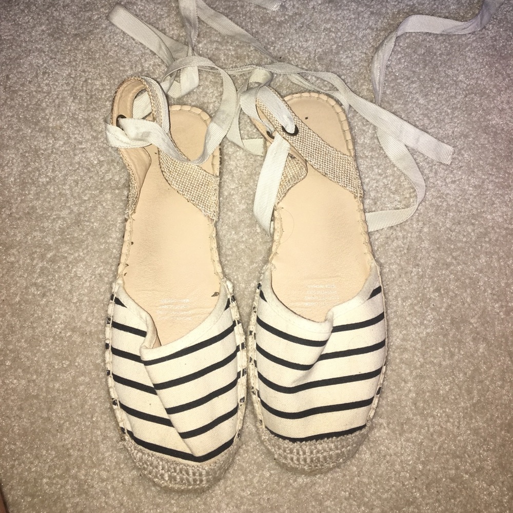 Lace up espadrille sandals